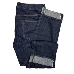 GAP 1969 Selvedge Jeans Mens 31x30 Original Fit Rinsed Selvage Dark Denim